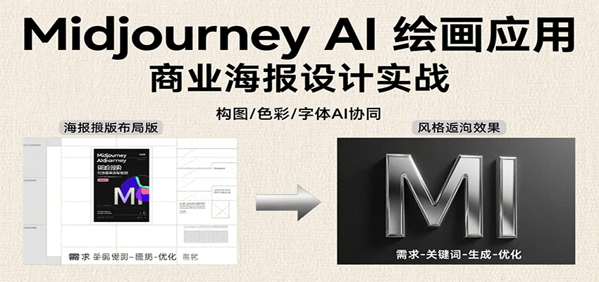 图片[1]-Midjourney AI绘画应用，关键词指令解析、漫画头像制作、海报设计、3D人物生成等-天边资源网