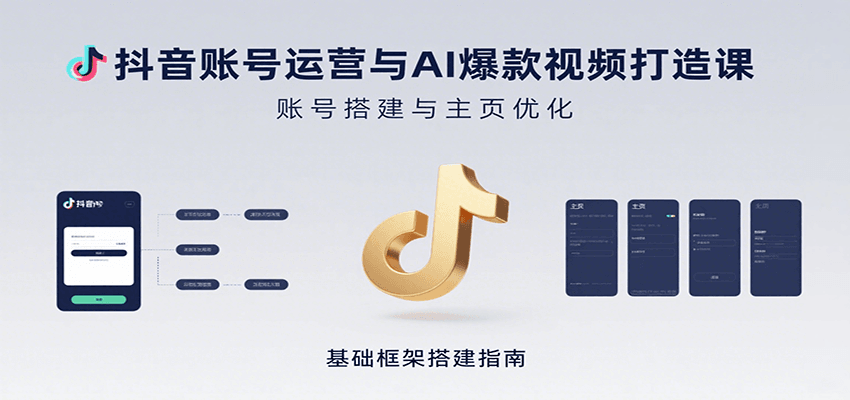 图片[1]-抖音账号运营与AI爆款视频打造课：含账号搭建、运营及多种AI特效视频制作方法-天边资源网