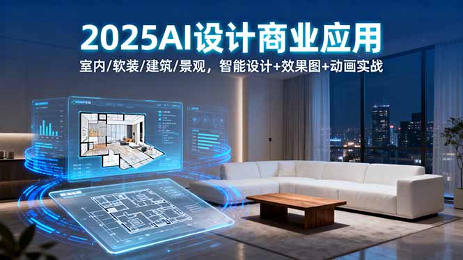 图片[1]-2025AI设计商业应用：室内/软装/建筑/景观，智能设计+效果图+动画实战-天边资源网