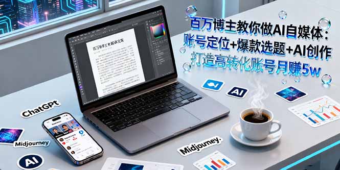 图片[1]-百万博主教你做AI自媒体：账号定位+爆款选题+AI创作 打造高转化账号月赚5W-天边资源网
