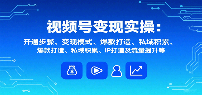 图片[1]-视频号变现实操，含开通步骤、变现模式、爆款打造、私域积累、IP打造及流量提升等-天边资源网
