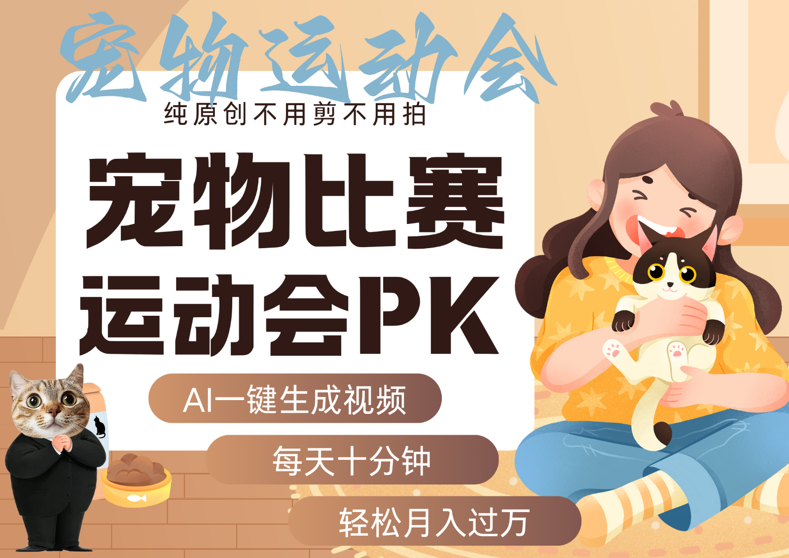 图片[1]-AI萌宠运动员跳水 射击 篮球 足球比赛 每天十分钟（附详细提示词文案库）-天边资源网