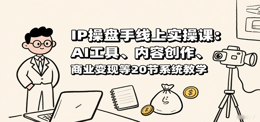 图片[1]-IP操盘手线上实操课：AI工具、内容创作、商业变现等20节系统教学-天边资源网