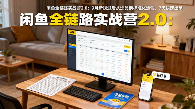 图片[1]-闲鱼全链路实战课程 9月新规过后从选品到标准化运营，7天快速出单-天边资源网