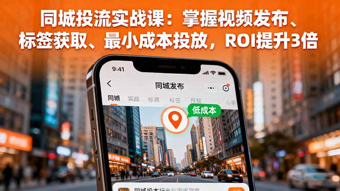 图片[1]-同城投流实战课程 掌握视频发布、标签获取、最小成本投放，ROI提升3倍-天边资源网
