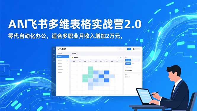 图片[1]-AI+飞书多维表格实战营2.0：零代码自动化办公，适合多职业月收入增加2万元-天边资源网