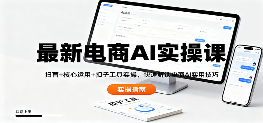 图片[1]-最新电商AI实操课程 扫盲+核心运用+扣子工具实操，快速解锁电商AI实用技巧-天边资源网