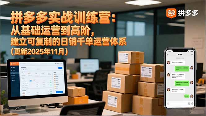 图片[1]-拼多多实战课程 ：从基础运营到高阶，建立可复制的日销千单运营体系（更新11月）-天边资源网