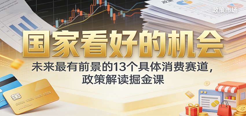 图片[1]-公众号付费文章：国家看好的机会，未来最有前景的13个具体消费赛道，政策解读掘金课-天边资源网