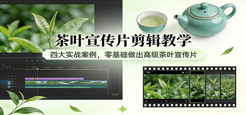 茶叶宣传片剪辑教学：四大实战案例，零基础做出高级茶叶宣传片-天边资源网