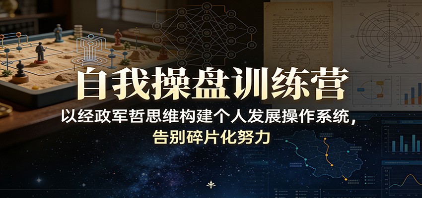 自我操盘课程 ：以经政军哲思维构建个人发展操作系统，告别碎片化努力-天边资源网