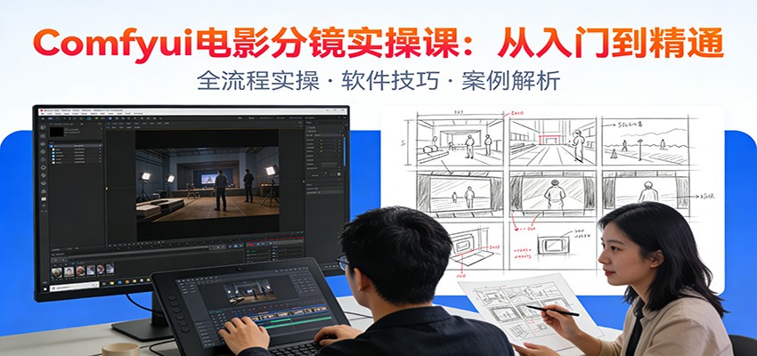 ComfyUI电影分镜实操课程 分镜一致性，全流程AI视频制作，零基础也能做专业分镜-天边资源网