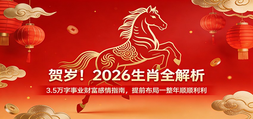 贺岁！2026生肖全解析，3.5万字事业财富感情指南，提前布局一整年顺顺利利-天边资源网