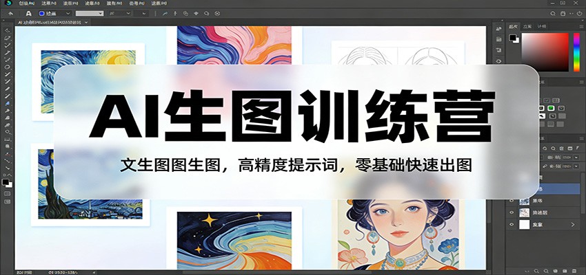 图片[1]-AI生图课程 ：文生图图生图，高精度提示词，零基础快速出图-天边资源网