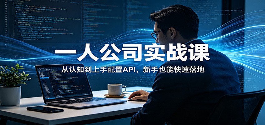 一人公司实战课程 从认知到上手配置API，新手也能快速落地-天边资源网