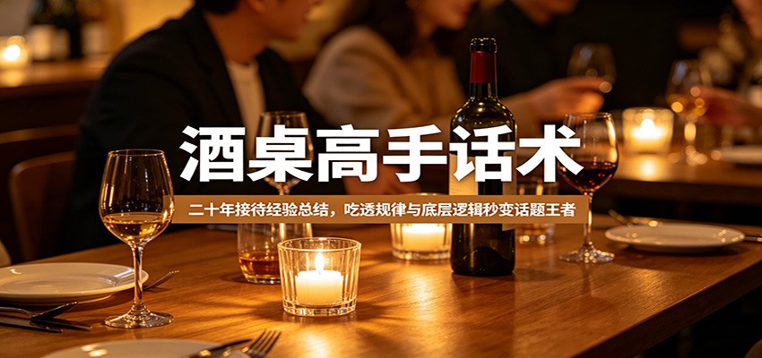 酒桌高手话术：二十年接待经验总结，吃透规律与底层逻辑秒变话题王者-天边资源网