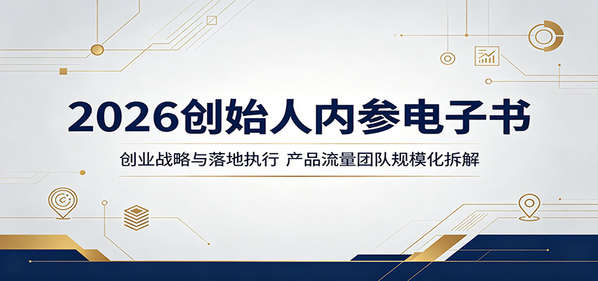 2026创始人内参电子书：创业战略与落地执行，产品流量团队规模化拆解-天边资源网