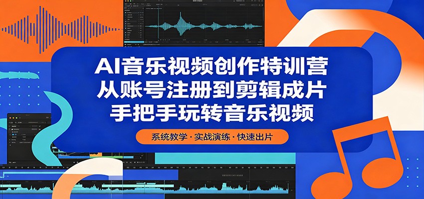 AI音乐视频创作特训营：从账号注册到剪辑成片，手把手玩转音乐视频-天边资源网