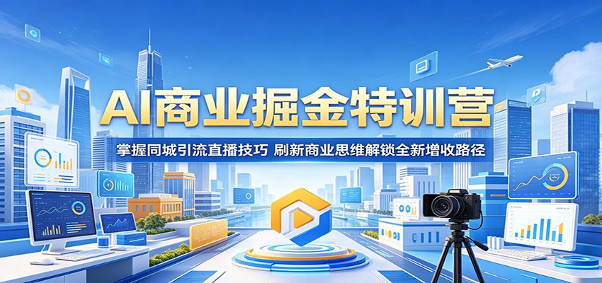 图片[1]-AI商业掘金特训营：掌握同城引流直播技巧，刷新商业思维解锁全新增收路径-天边资源网