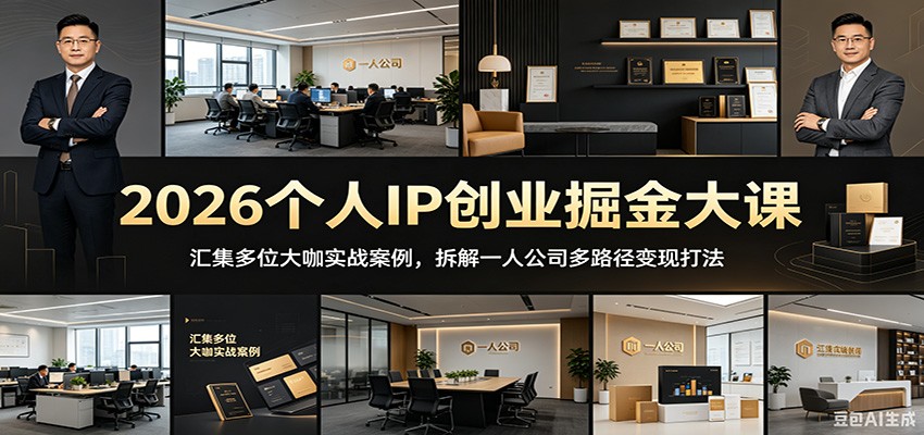 图片[1]-2026个人IP创业掘金大课：汇集多位大咖实战案例，拆解一人公司多路径变现打法-天边资源网