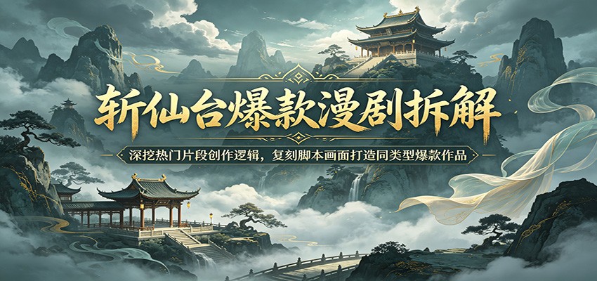 图片[1]-斩仙台爆款漫剧拆解：深挖热门片段创作逻辑，复刻脚本画面打造同类型爆款作品-天边资源网