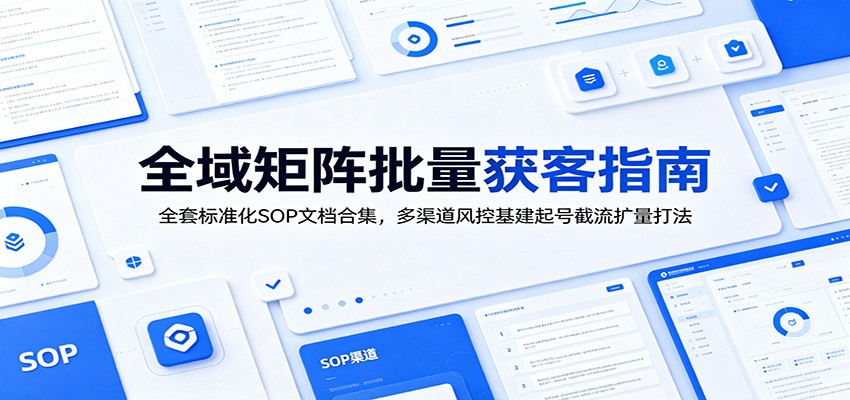 图片[1]-全域矩阵批量获客指南：全套标准化SOP文档合集，多渠道风控基建起号截流扩量打法-天边资源网