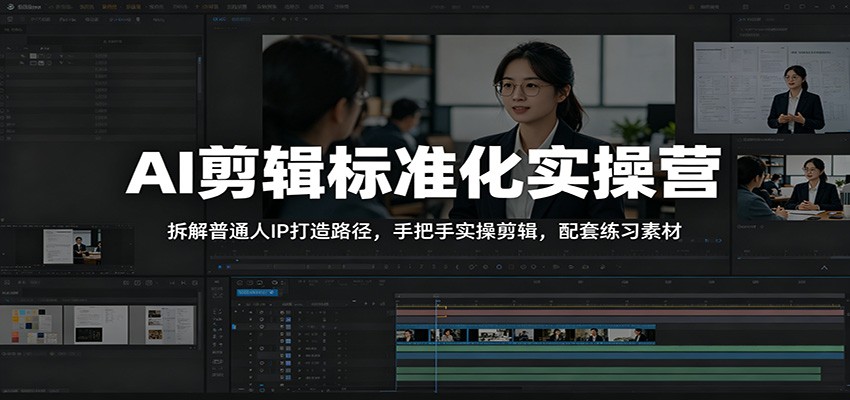 图片[1]-AI剪辑标准化实操营：拆解普通人IP打造路径，手把手实操剪辑，配套练习素材-天边资源网