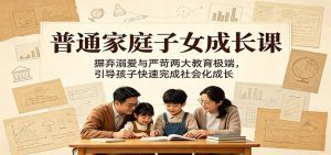 普通家庭子女成长课：摒弃溺爱与严苛两大教育极端，引导孩子快速完成社会化成长-天边资源网