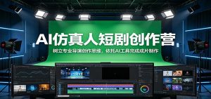 AI仿真人短剧创作营：树立专业导演创作思维，依托AI工具完成成片制作-天边资源网