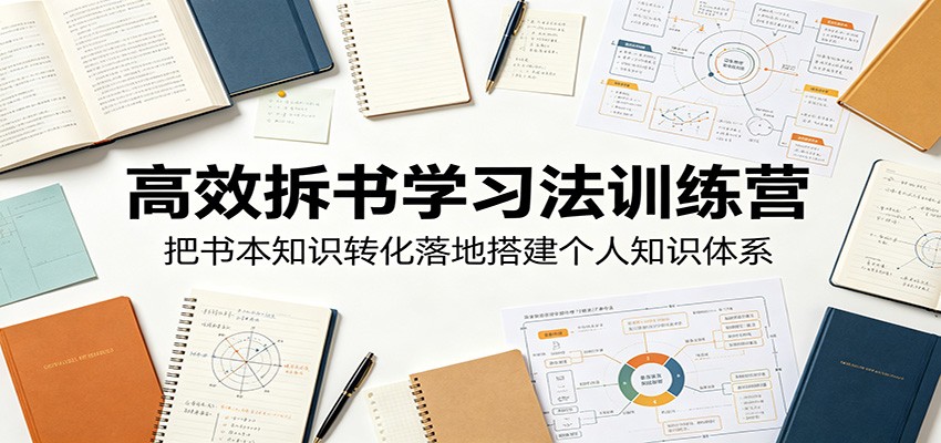 图片[1]-高效拆书学习法训练营，把书本知识转化落地搭建个人知识体系-天边资源网