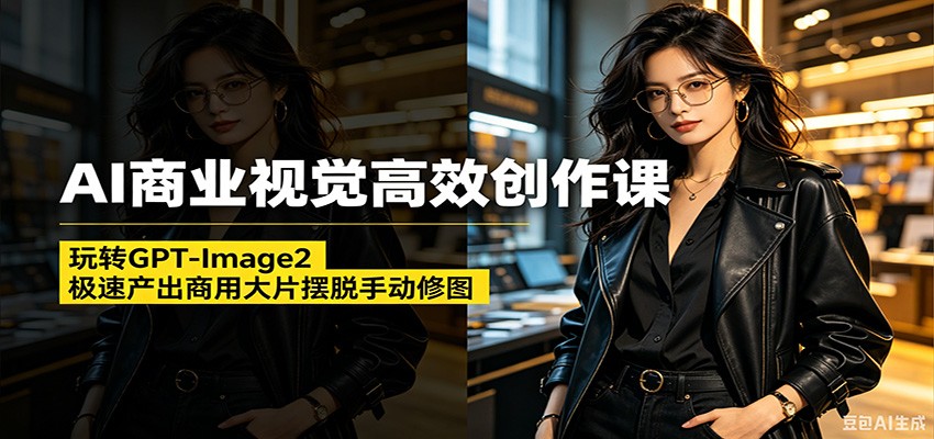 图片[1]-AI商业视觉高效创作课：玩转GPT-Image2，极速产出商用大片摆脱手动修图（更新）-天边资源网