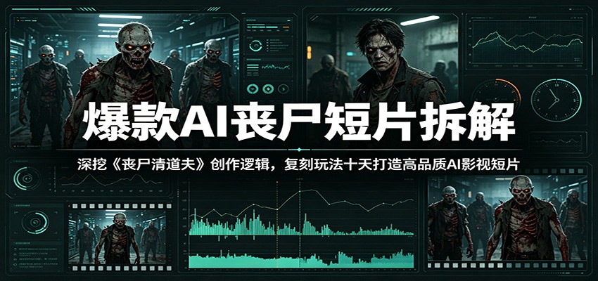 图片[1]-爆款AI丧尸短片拆解：深挖《丧尸清道夫》创作逻辑，复刻玩法快速打造高品质AI影视短片-天边资源网
