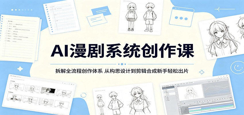 图片[1]-AI漫剧系统创作课：拆解全流程创作体系，从构思设计到剪辑合成新手轻松出片-天边资源网