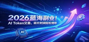2026蓝海副业！AI Token交易，碎片时间轻松增收-天边资源网