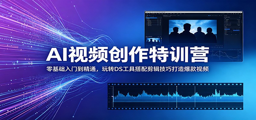 图片[1]-AI视频创作特训营：零基础入门到精通，玩转DS工具搭配剪辑技巧打造爆款视频-天边资源网