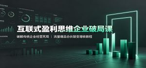 互联式盈利思维企业破局课：破解传统企业经营死局，流量爆品合伙裂变增收教程-天边资源网