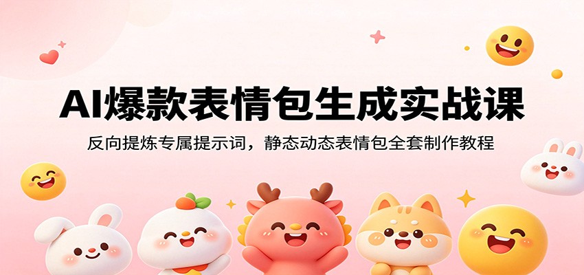 图片[1]-AI爆款表情包生成实战课：反向提炼专属提示词，静态动态表情包全套制作教程-天边资源网