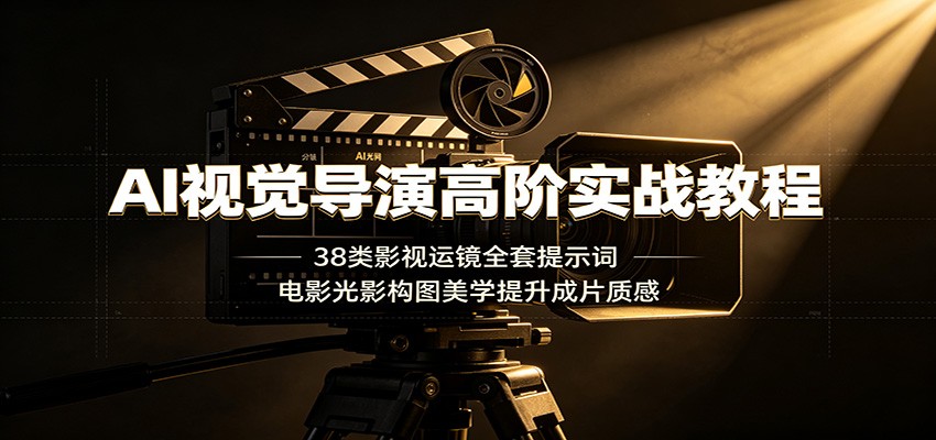 图片[1]-AI视觉导演高阶实战教程：38类影视运镜全套提示词，电影光影构图美学提升成片质感-天边资源网