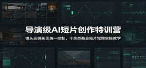 导演级AI短片创作特训营：镜头运镜画面统一控制，十余类商业短片完整实操教学（更新）-天边资源网