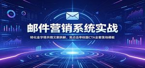 邮件营销系统实战:转化金字塔共情文案拆解,高点击率标题CTA全套落地模板-天边资源网