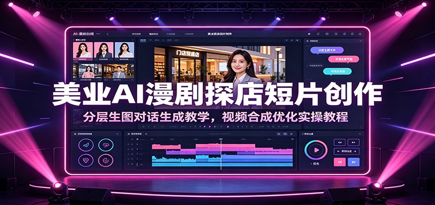 图片[1]-美业AI漫剧探店短片创作：分层生图对话生成教学，视频合成优化实操教程-天边资源网