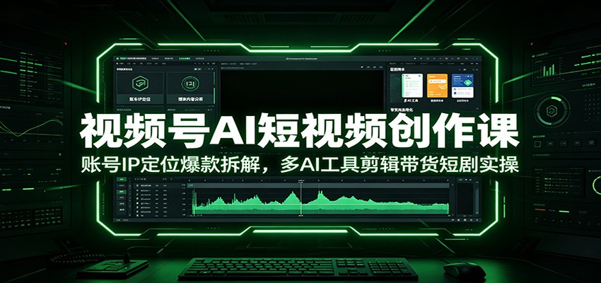 图片[1]-视频号AI短视频创作课：账号IP定位爆款拆解，多AI工具剪辑带货短剧实操-天边资源网