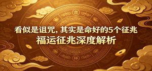 付费文章：《看似是诅咒，其实是命好的5个征兆》福运征兆深度解析-天边资源网