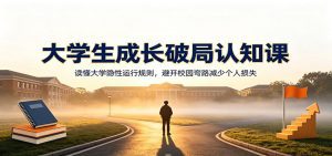 大学生成长破局认知课：读懂大学隐性运行规则，避开校园弯路减少个人损失-天边资源网