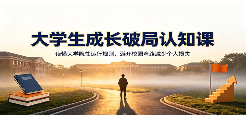 图片[1]-大学生成长破局认知课：读懂大学隐性运行规则，避开校园弯路减少个人损失-天边资源网