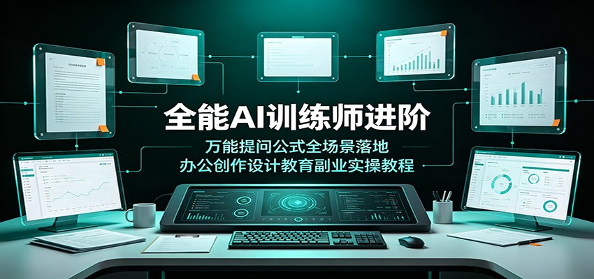 图片[1]-全能AI训练师进阶：万能提问公式全场景落地，办公创作设计教育副业实操教程-天边资源网