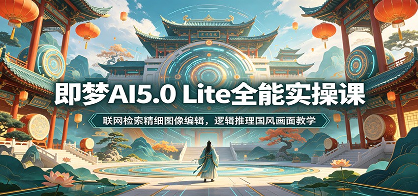 图片[1]-即梦AI5.0 Lite全能实操课：联网检索精细图像编辑，逻辑推理国风画面教学-天边资源网