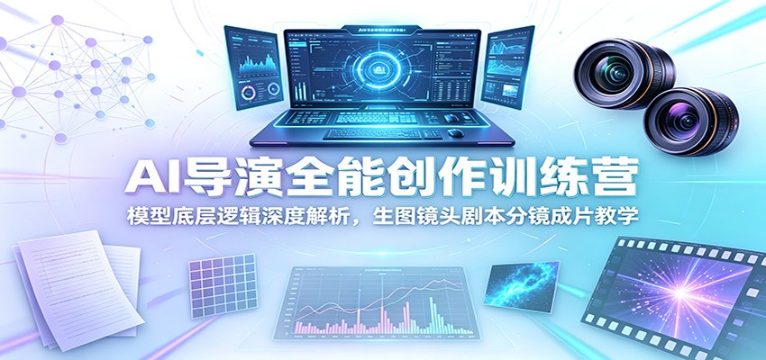 图片[1]-AI导演全能创作训练营：模型底层逻辑深度解析，生图镜头剧本分镜成片教学-天边资源网