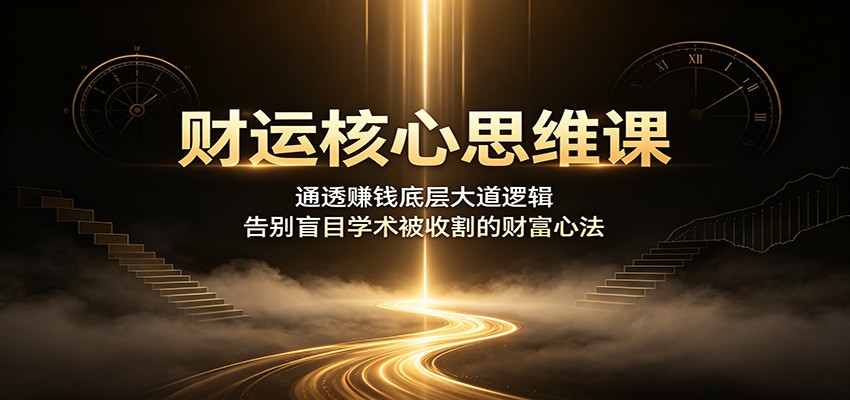 图片[1]-财运核心思维课：通透赚钱底层大道逻辑，告别盲目学术被收割的财富心法-天边资源网
