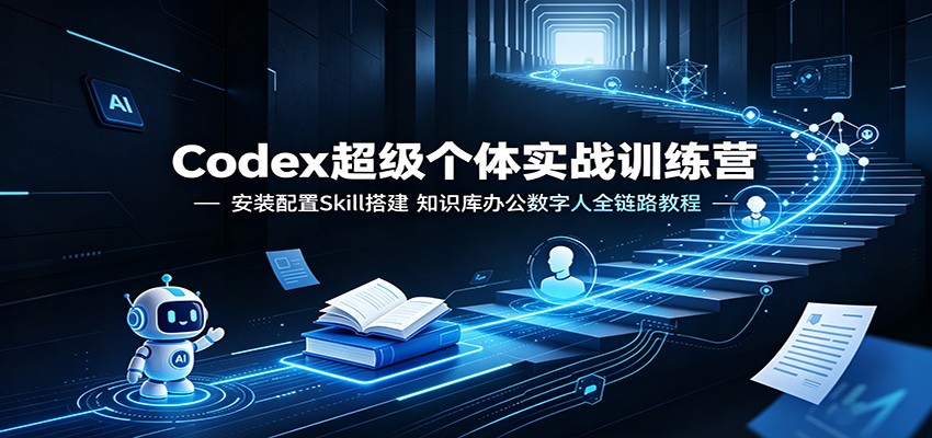 图片[1]-Codex超级个体实战训练营：安装配置Skill搭建，知识库办公数字人全链路教程-天边资源网